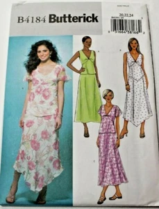 Butterick 4184 Misses V-Neck Tops & Skirts Sewing Pattern in 4 Styles 20-22-24 - Picture 1 of 2