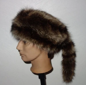 Piel de mapache gorro de invierno gorro de trampero piel auténtica gorra piel de zorro gorro de piel caza - Imagen 1 de 6