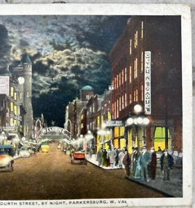 Parkersburg, WV. Wood Co. Market St. Szene von der 4th Street. um 1920. ID'd Bldgs. - Bild 1 von 4