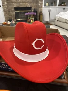 Vintage Official Licensee MLB Cincinnati Reds PAR CAP Cowboy Hat-Sz. Medium Rare - Picture 1 of 22