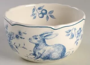 Neu Maxcera Toilettenhase blau Kaninchen Osterschüssel - Bild 1 von 6
