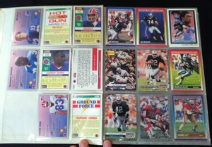 NFL Football Cards in Album - Montana, Marino, Jackson, Aikman, Elway, Sanders - Picture 1 of 12
