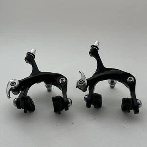 Vintage Brake Caliper Set Front Rear Dual Pivot Recessed Black Side Pull A51 - Picture 1 of 19
