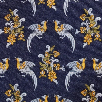 NINA RICCI ~ CORBATA DE VESTIR DE SEDA PARA HOMBRE ~ GALLOS DE PELEA PAVOS REALES ~ 60" Foto 1 de 4