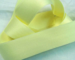 1/4" WIDE 100% COTTON DF SATEEN RIBBON - SOFT YELLOW - 3 yards / 2.40 - Picture 1 of 1