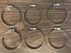 3 inch (59-82MM), Stainless Steel Adjustable Hose Clamp 6pcs - Picture 1 of 3