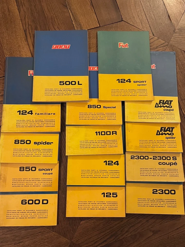 Raccolta Cataloghi FIAT  Parti di Ricambi Carrozzeria - Direzione Ricambi - Immagine 1 di 4
