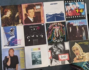 Job Group Lot Total Twelve 80s Vinyl Record Singles UK & USA Pressings - Picture 1 of 24