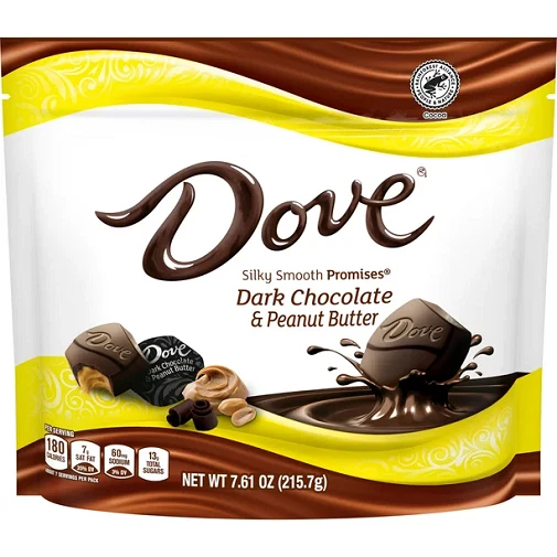 Caramelo de chocolate Dove mantequilla de maní y chocolate negro sedoso suave promesas Foto 1 de 1