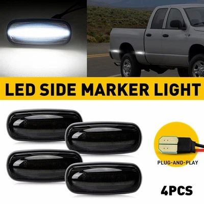 4X SMOKED LED Side Marker Light Fit Dodge RAM  2500HD 3500HD Double Wheel 03-09 - Изображение 1 из 4