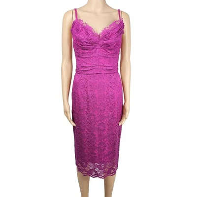 Vestido lápiz Dolce & Gabbana para mujer rosa floral encaje talla 40 Foto 1 de 4