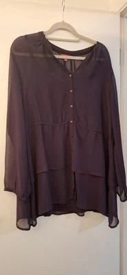 Women's Plum Long Sleeve Top Size 22 - Image 1 of 4