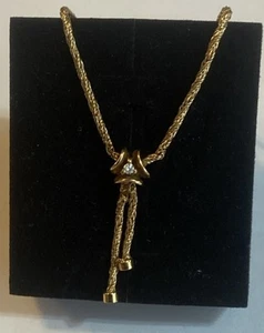 Halskette 9 kt Gelbgold mit Diamanten besetzt Quaste - Bild 1 von 14