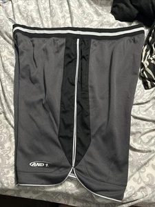 And1 Men's Basketball Shorts Heavy mesh GRAY w/ light gray piping & string XXL - Picture 1 of 7