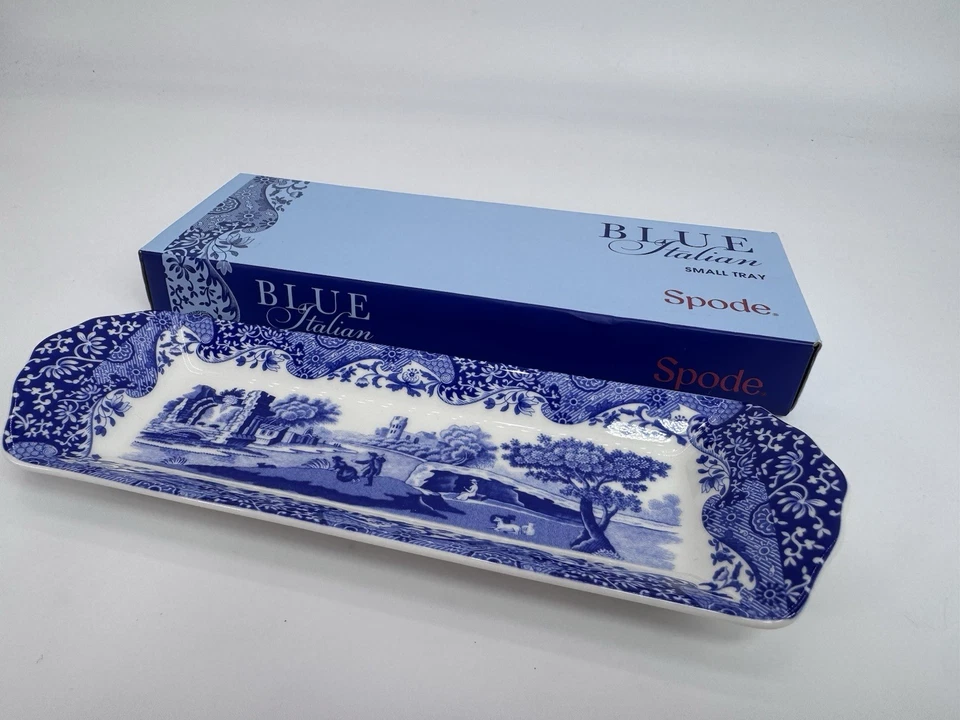 Spode Blue Italian Small Serving Tray, Porcelain, 9 Inch - Blue White - Image 1 of 4