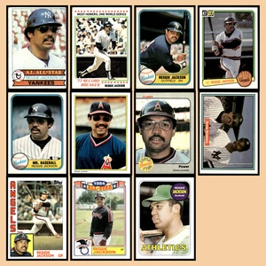 Reggie Jackson Lot 11 Baseball Cards 1979 Topps Burger King New York Yankees Set - Picture 1 of 14