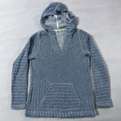 Faherty Hoodie Women Small Blue Whitewater Pullover Baja Surf Knit Pocket - Image 1 of 4