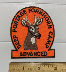 Deep Portage Forkhorn Camp ADVANCED Minnesota Deer Hunting Orange Patch Badge - Picture 1 of 3