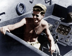 President John F. Kennedy PT 109 World War 2 WWII Navy color photo - I10097 - Picture 1 of 1