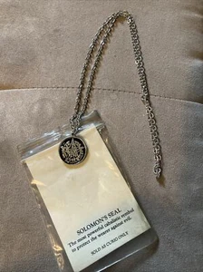 Collana con ciondolo protezione talismano sigillo di Salomone vintage - Foto 1 di 4