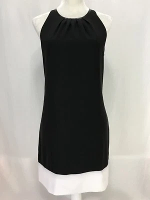 Victoria's Secret Black Sleeveless Pleated Top Shift Dress Women’s Size 4 EUC - Image 1 of 4
