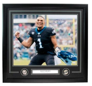 Foto autografiada de Jalen Hurts 16x20 Philadelphia Eagles enmarcada JSA 186285 - Imagen 1 de 4