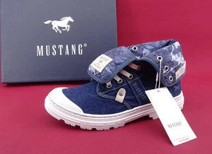 Mustang CANVAS botín zapatillas zapatos mujer zapatos bajos azul T. 39 - Imagen 1 de 9