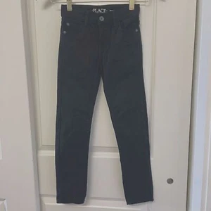 Place Kids Unisex Skinny Black High Rise Denim Jeans Pant Size 7 - Picture 1 of 7