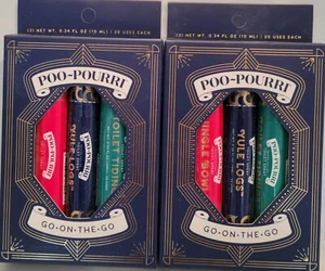 2x Poo-Pourri Go On The Go Holiday Scents 3pk Viaje Inodoro Noticias Jingle Bowl - Imagen 1 de 9