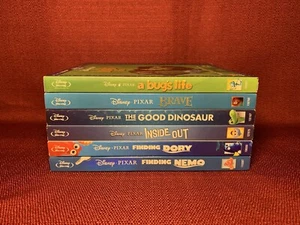DISNEY PIXAR BLU-RAY W/ SLIPCOVER LOT A Bug’s Life Inside Out Finding Nemo Brave - Imagen 1 de 6