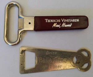 Vtg Ballantine Beer Ale Metal Bottle Opener Tedeschi Vineyard Maui Hawaii Travel - Bild 1 von 6