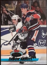 1994 Stadium Club Jason Arnott NHL Debut #345 Hockey Card