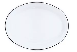 Crow Canyon Enamelware, 18" Oval Serving Tray Platter, 5 Color Choices - Picture 1 of 6