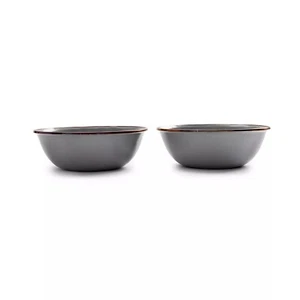 Barebones Living Two Steel/Enamel Bowls Dishwasher Safe Vintage-Inspired CKW-357 - Picture 1 of 3