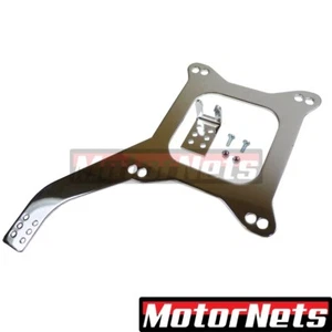 Carburetor Linkage Plate Chrome Steel Carb Bracket Throttle Return Holley AFB - Bild 1 von 1