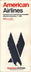 American Airlines system timetable 11/1/88 [308AA] Buy 4+ save 25% - Picture 1 of 1