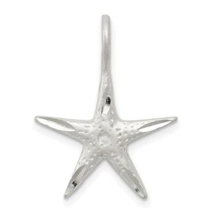 925 Sterling Silver Starfish Charm Pendant 0.91 Inch - Picture 1 of 4