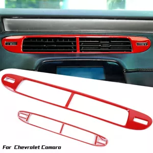 Cubierta de salida de ventilación de aire central para Chevrolet Camaro 2010-2015 accesorios rojos - Imagen 1 de 12