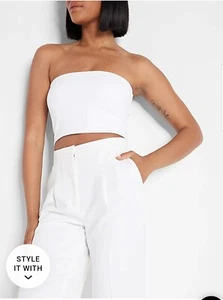 NWT! EXPRESS Size XL Women's White Strapless Tube Top BODY CONTOUR - Picture 1 of 3