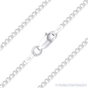 Collar de Cadena de Plata Esterlina 0,925 con Pavimento Cubano Corte Diamante Pavimentado 2,2 mm Italia - Imagen 1 de 2