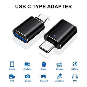 2 PZ Adattatore Convertitore USB-C 3.1 Maschio a USB A Femmina OTG Tipo C Telefono Android - Foto 1 di 8