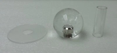 Japan Sanwa Clear White Ball Top + Clear White Tube set Video Game Arcade Parts - Image 1 of 2