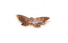 vintage butterfly hair clip, Brown, Carved Design, SKU 2026