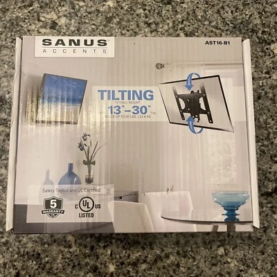 SANUS TILTING 13"-30" TV WALL MOUNT AST16-B1 (E10014507) - Image 1 of 4