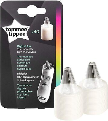 Tommee Tippee Digital Ear Thermometer Hygiene Covers Clear Pack Of 40 • 6.99£