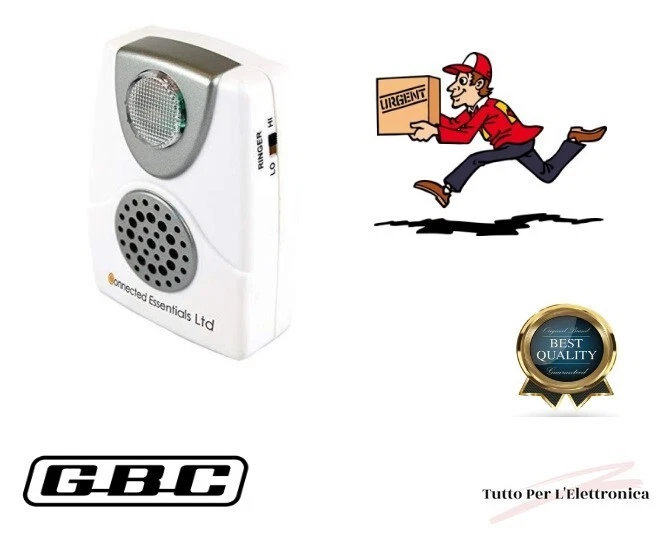 MELCHIONI AVVISATORE LUMINOSO FLASH SUONERIA AGGIUNTIVA PER TELEFONO FISSO CORDLESS GBC