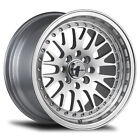 15X8 Avid 1 Av12 4X100 +25 Machined Silver Wheels (Set Of 4)