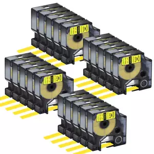 Compatible with DYMO 18056 Industrial Heat Shrink Tubes Label Yellow 12mm 20Pack - Picture 1 of 11
