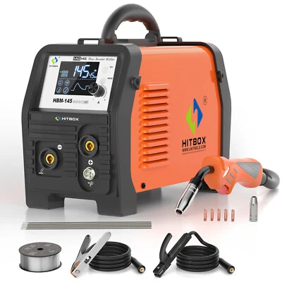 HITBOX 4-in-1 Multifunktion MIG-Schweißgerät mit MMA Lift-WIG Spool Gun, IGBT,Easy Use,