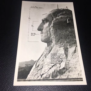 RPPC Postcard Washington Construction Mt Rushmore National Park SW - Picture 1 of 3